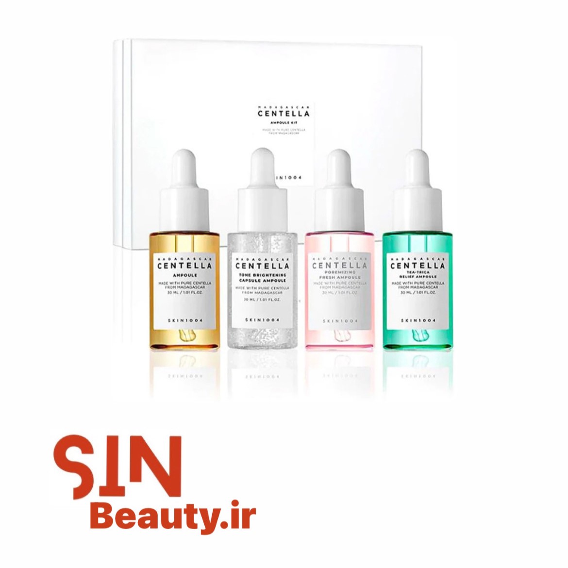 کیت آمپول ماداگاسکار سنتلا اسکین 1004 کیت آمپول ماداگاسکار سنتلا اسکین 1004